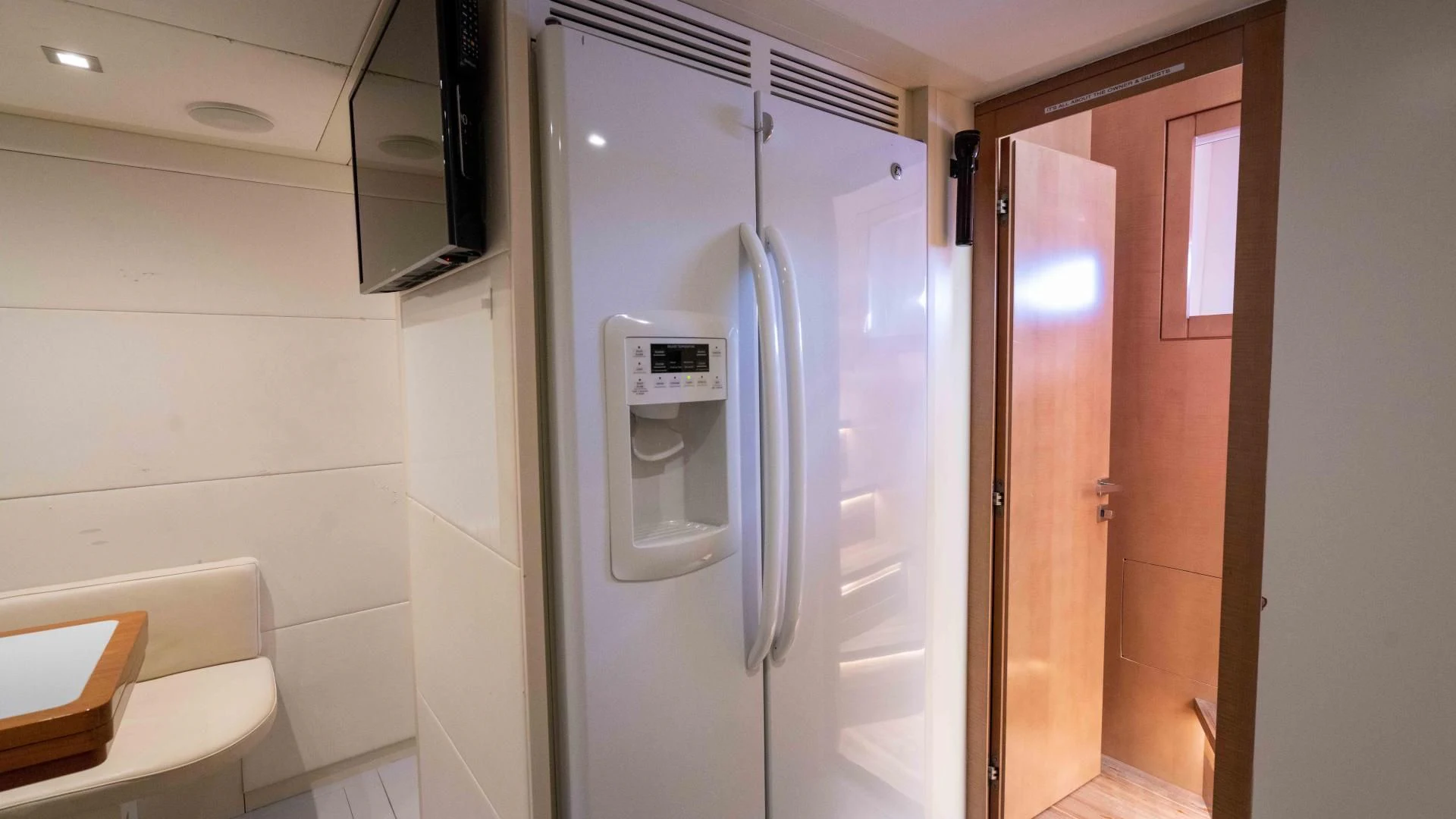 a room with a large machine aboard VIXEN Yacht for Sale