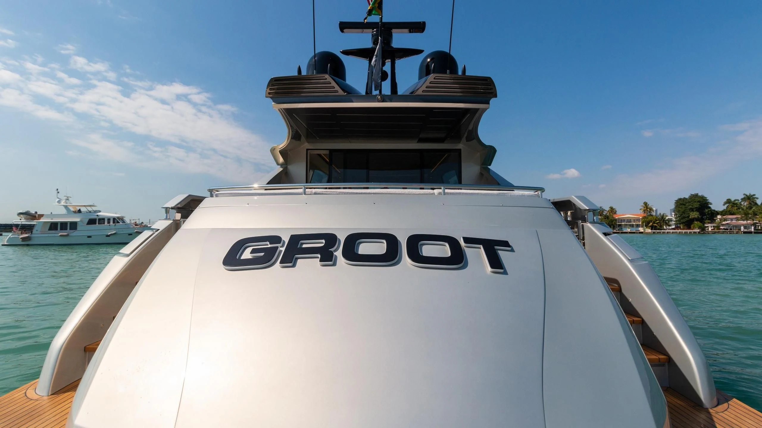 a boat on the water aboard VIXEN Yacht for Sale