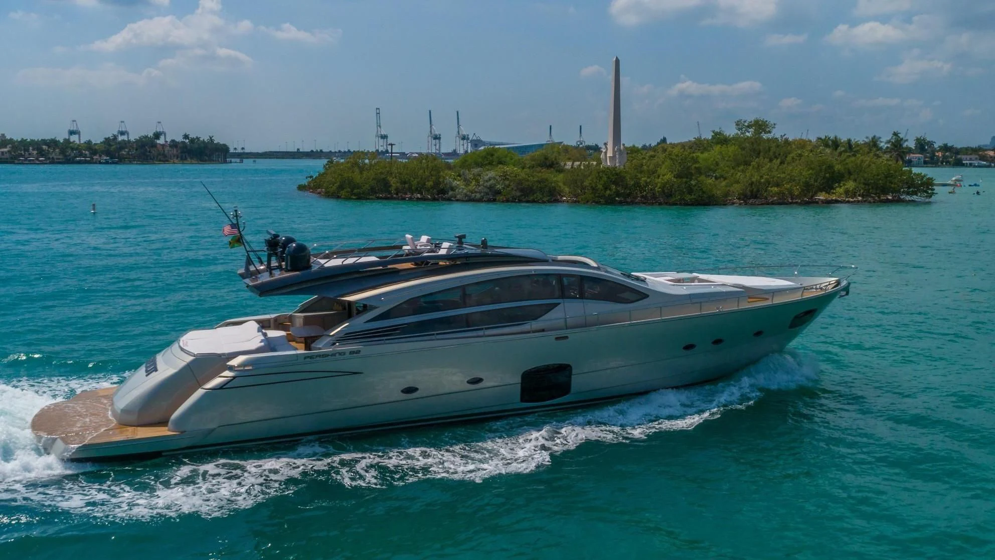 a boat on the water aboard VIXEN Yacht for Sale