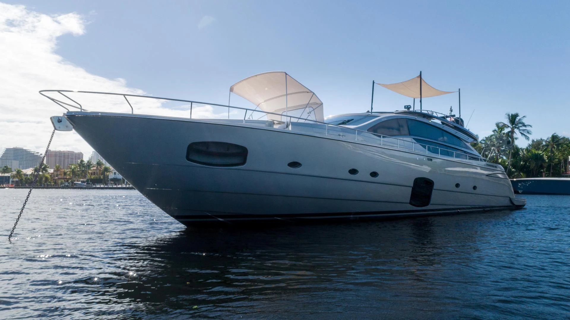 a boat on the water aboard VIXEN Yacht for Sale