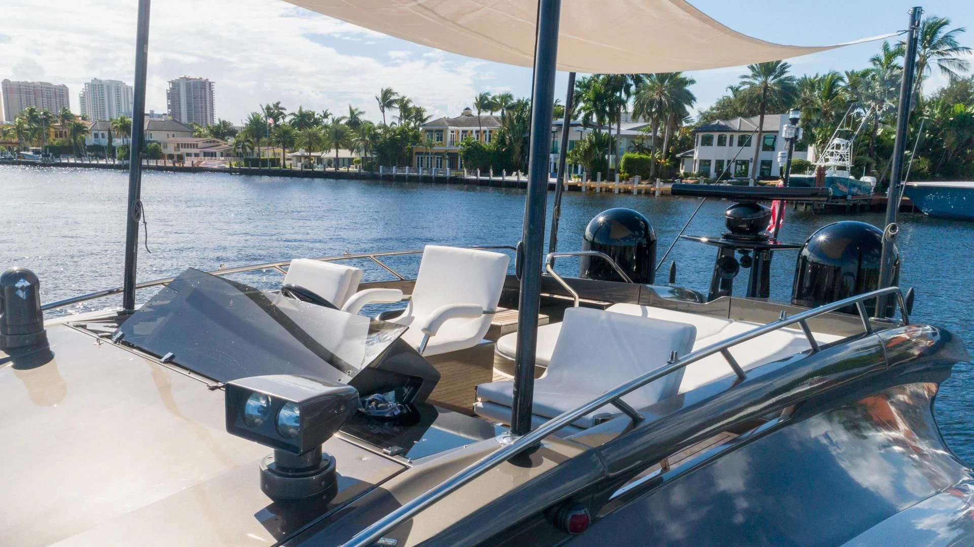 a boat on the water aboard VIXEN Yacht for Sale