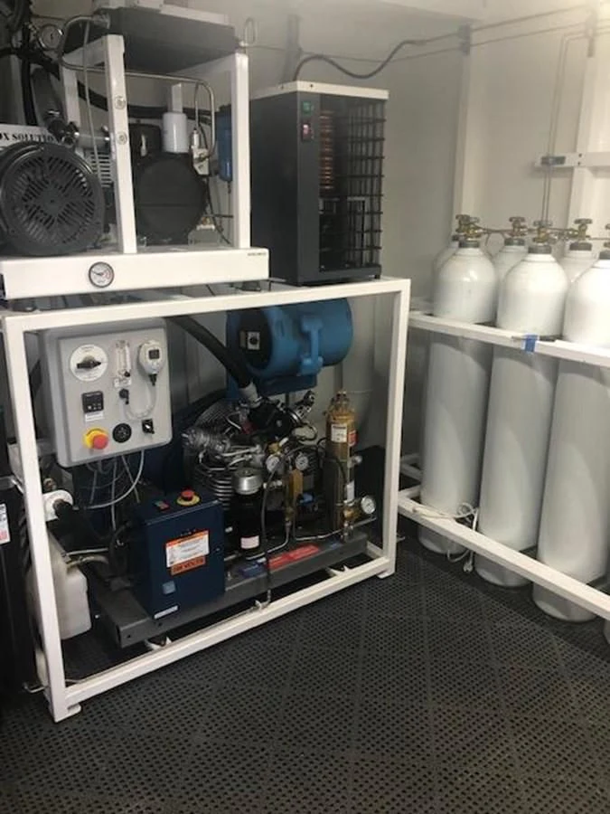 a machine with many tubes aboard OCEANUS V Yacht for Sale
