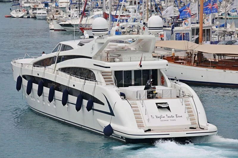 a white yacht in the water aboard LIBERDADE Yacht for Sale