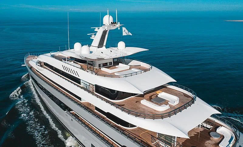 a ship on the water aboard MOONRISE Yacht for Sale