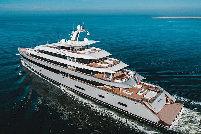 a ship on the water aboard MOONRISE Yacht for Sale