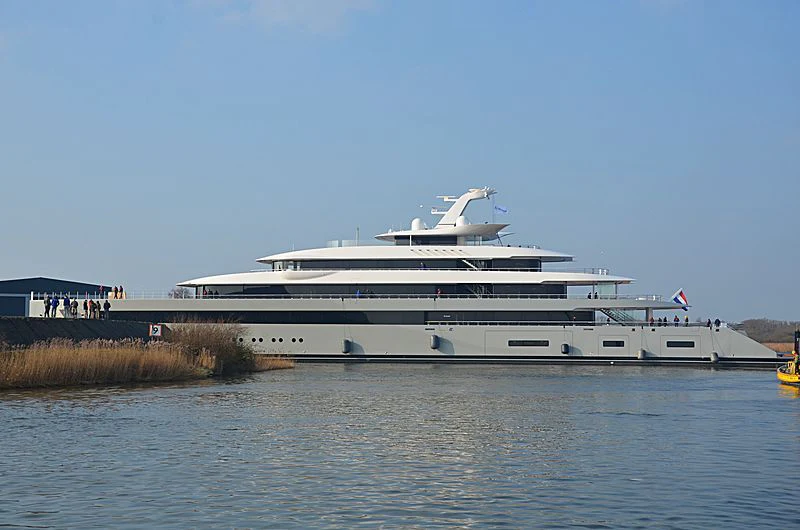 a large white yacht aboard MOONRISE Yacht for Sale
