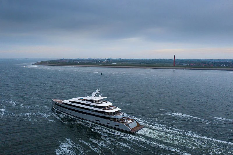 a boat in the water aboard MOONRISE Yacht for Sale