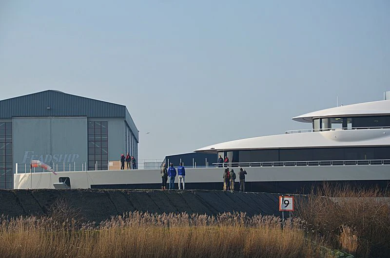people standing outside a building aboard MOONRISE Yacht for Sale