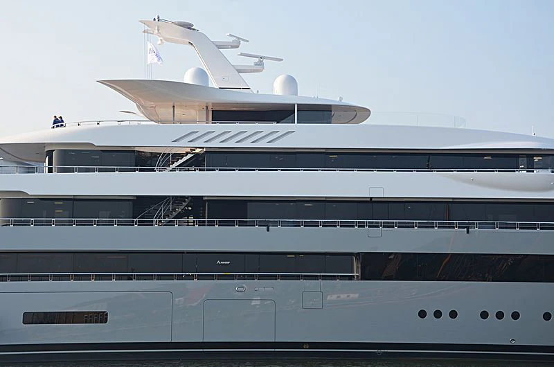 a large white building aboard MOONRISE Yacht for Sale