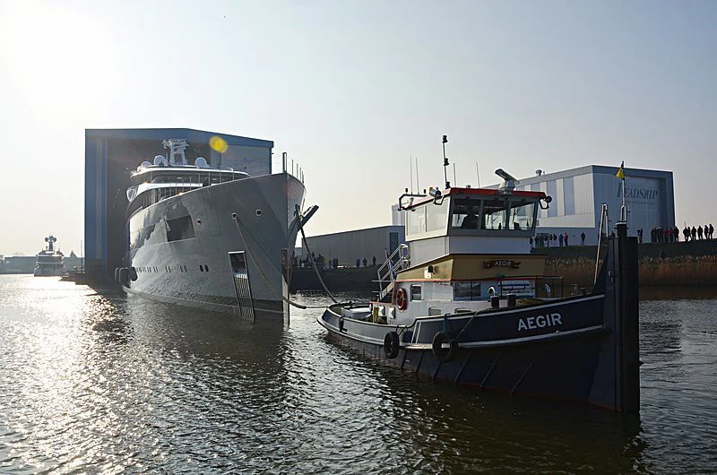 a couple of boats on the water aboard MOONRISE Yacht for Sale