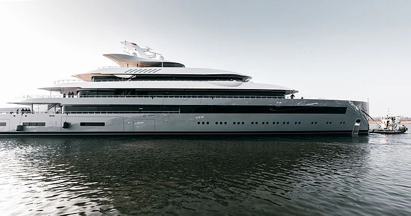 a large cruise ship aboard MOONRISE Yacht for Sale
