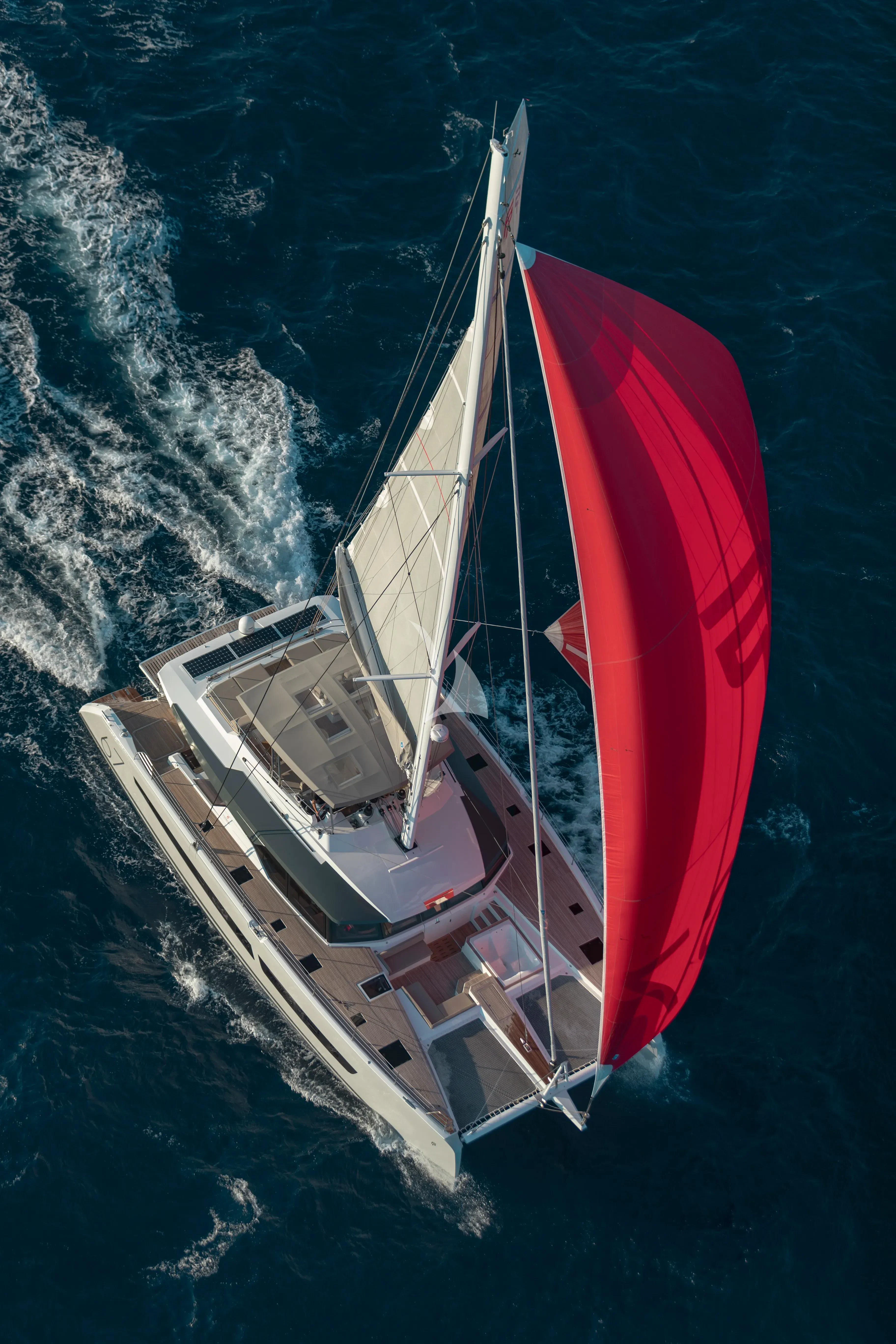 a large ship sailing in the sea aboard STEPHANIE Yacht for Charter