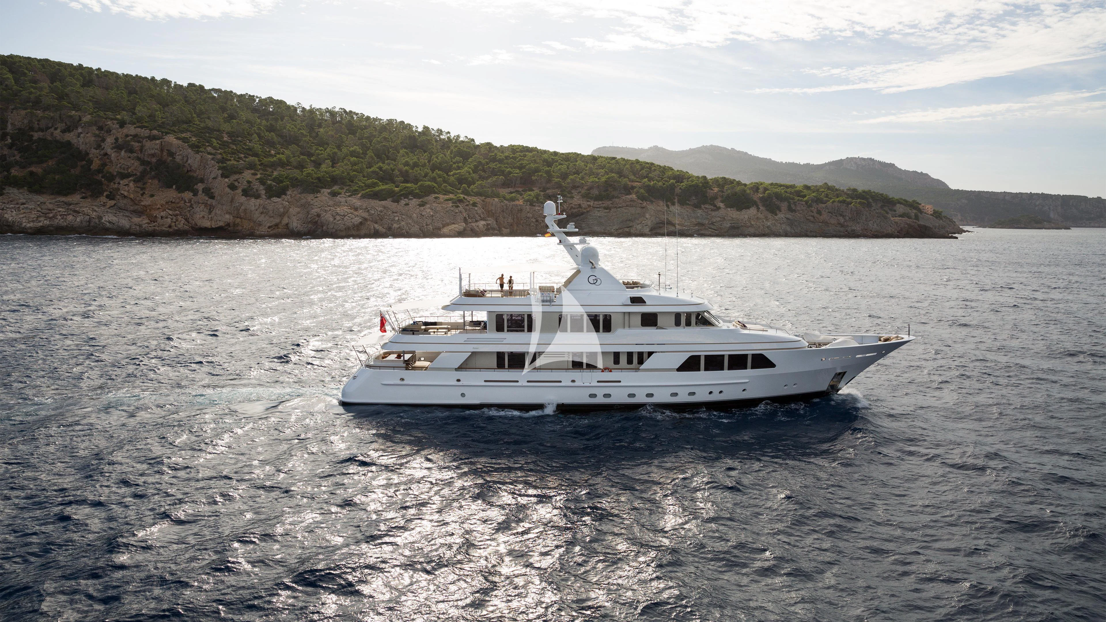 a boat in the water aboard GO Yacht for Sale
