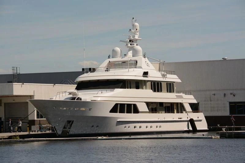 a large white yacht aboard GO Yacht for Sale