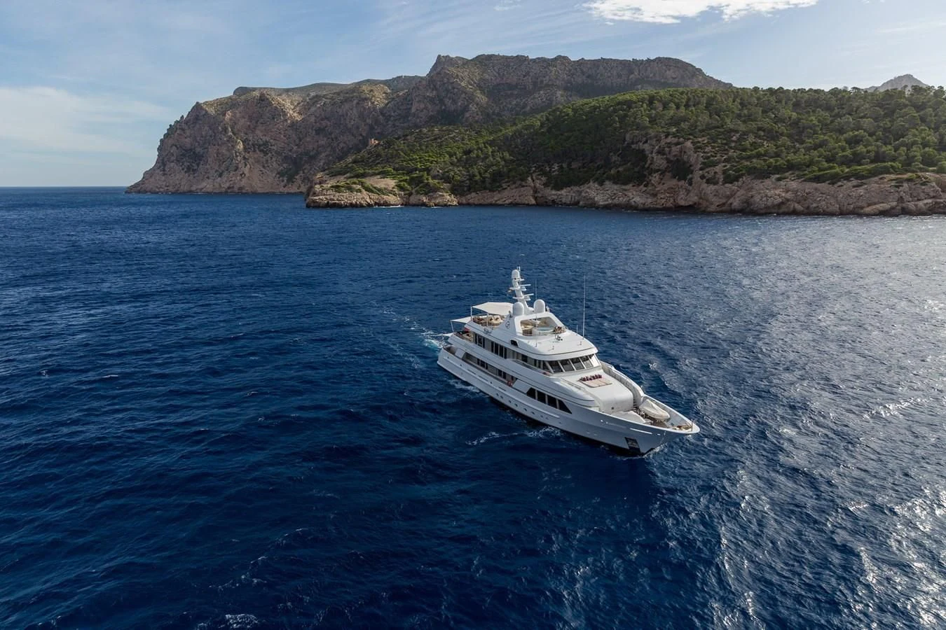a boat sailing in the sea aboard GO Yacht for Sale