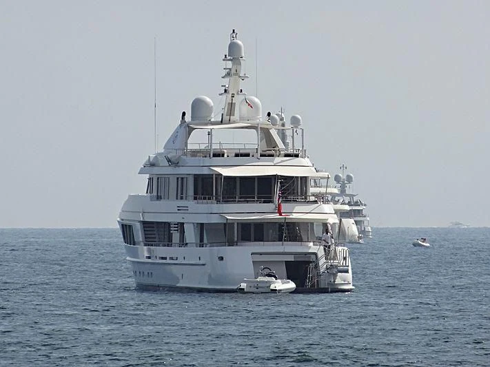 a large white boat in the water aboard GO Yacht for Sale