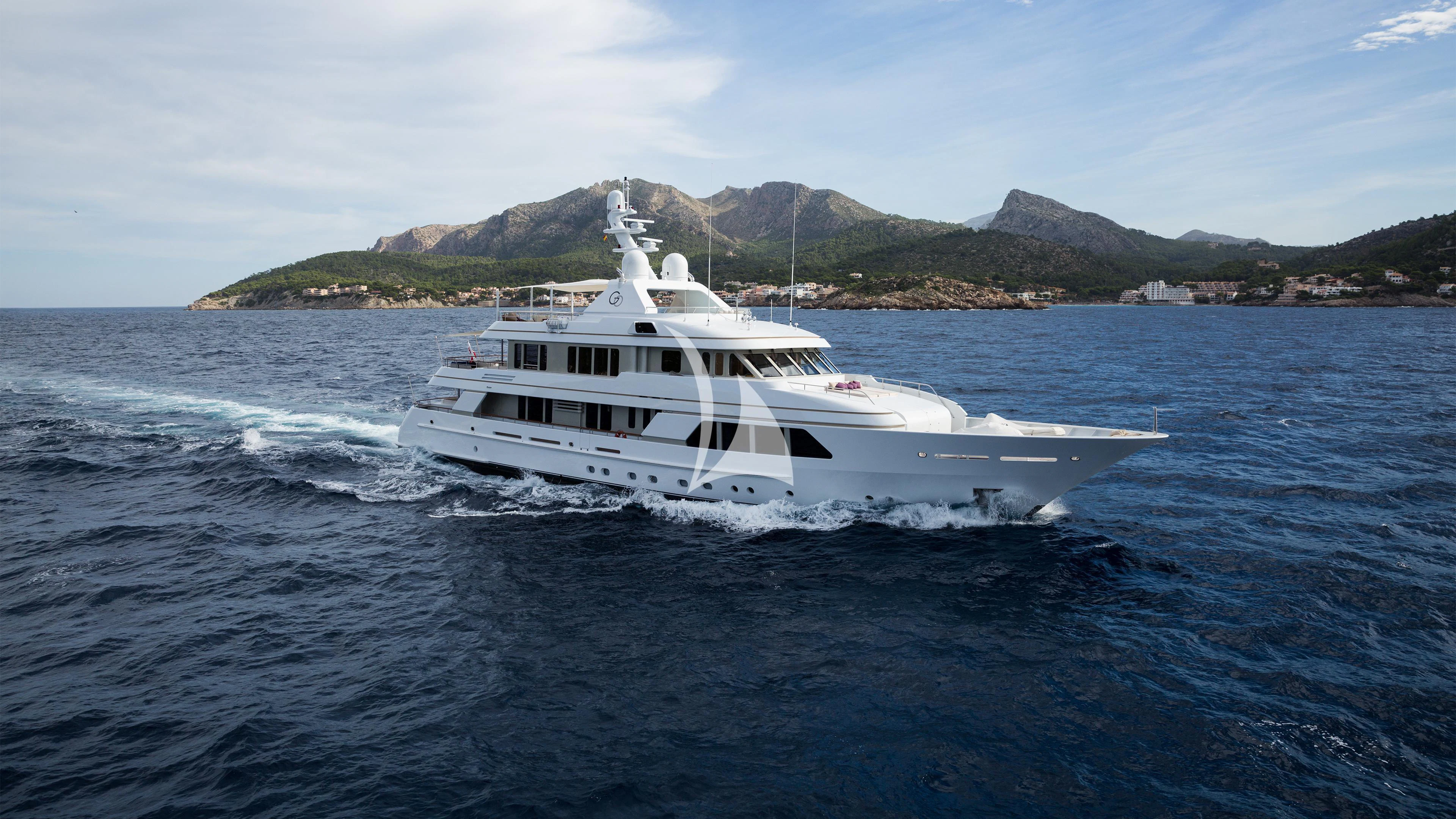 a boat in the water aboard GO Yacht for Sale