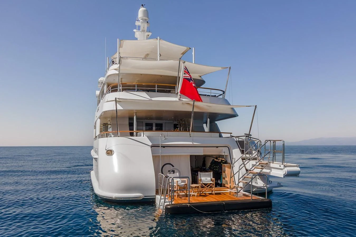 a large white boat in the water aboard GO Yacht for Sale
