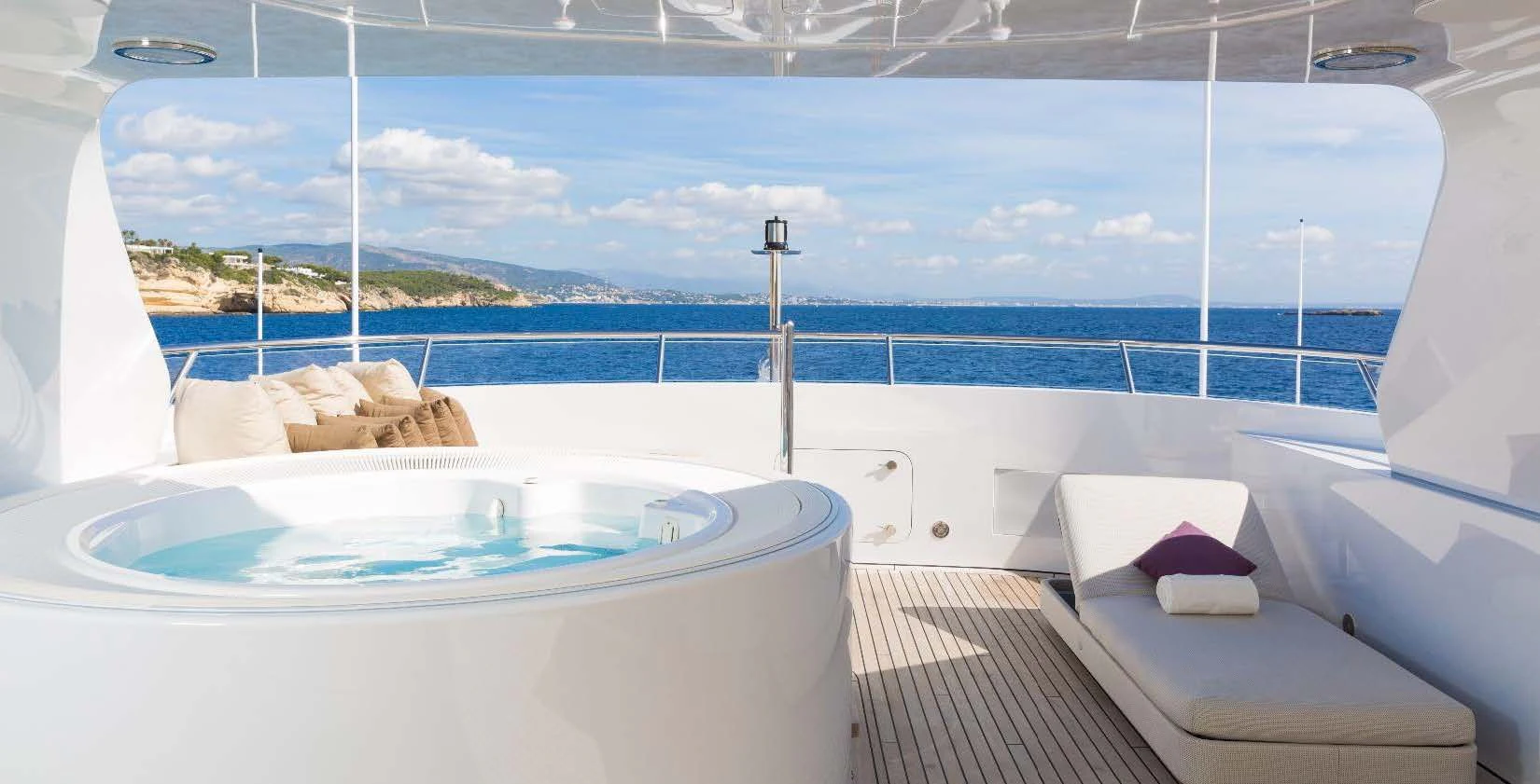 a large swimming pool aboard GO Yacht for Sale