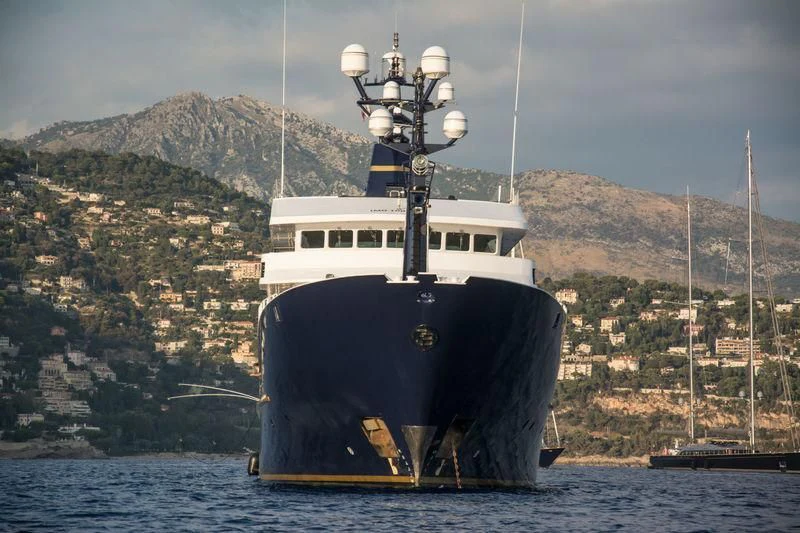 a boat in the water aboard FORCE BLUE Yacht for Charter