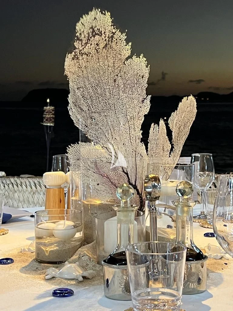 a group of glasses with liquid in them aboard FORCE BLUE Yacht for Charter