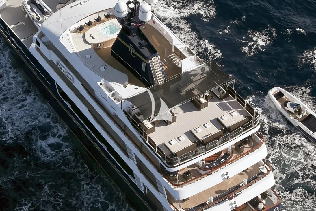 a ship on the water aboard FORCE BLUE Yacht for Charter