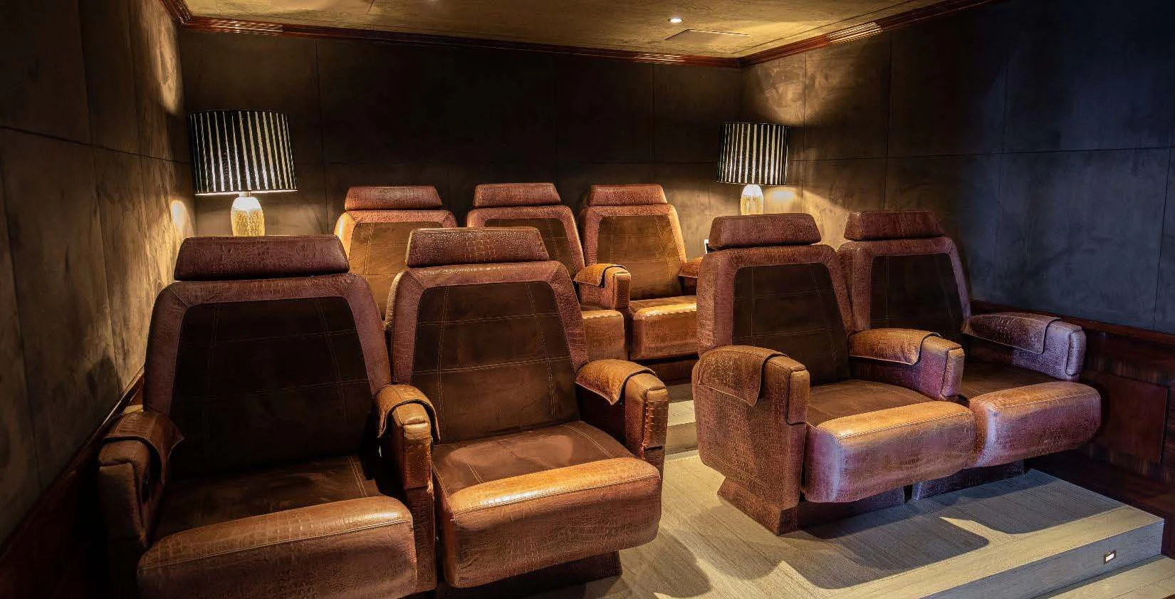 a room with chairs and a table aboard FORCE BLUE Yacht for Charter