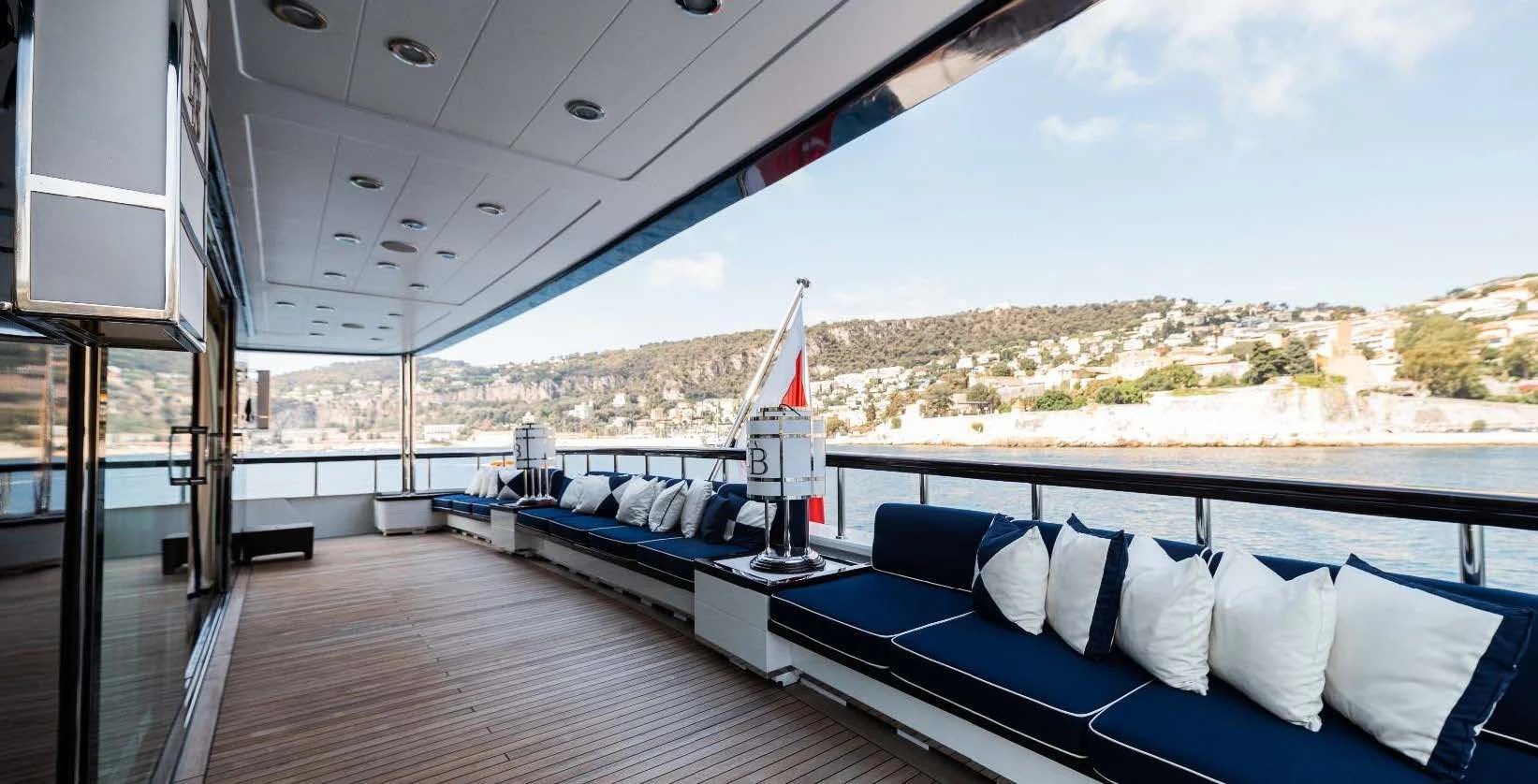 a boat on a deck aboard FORCE BLUE Yacht for Charter