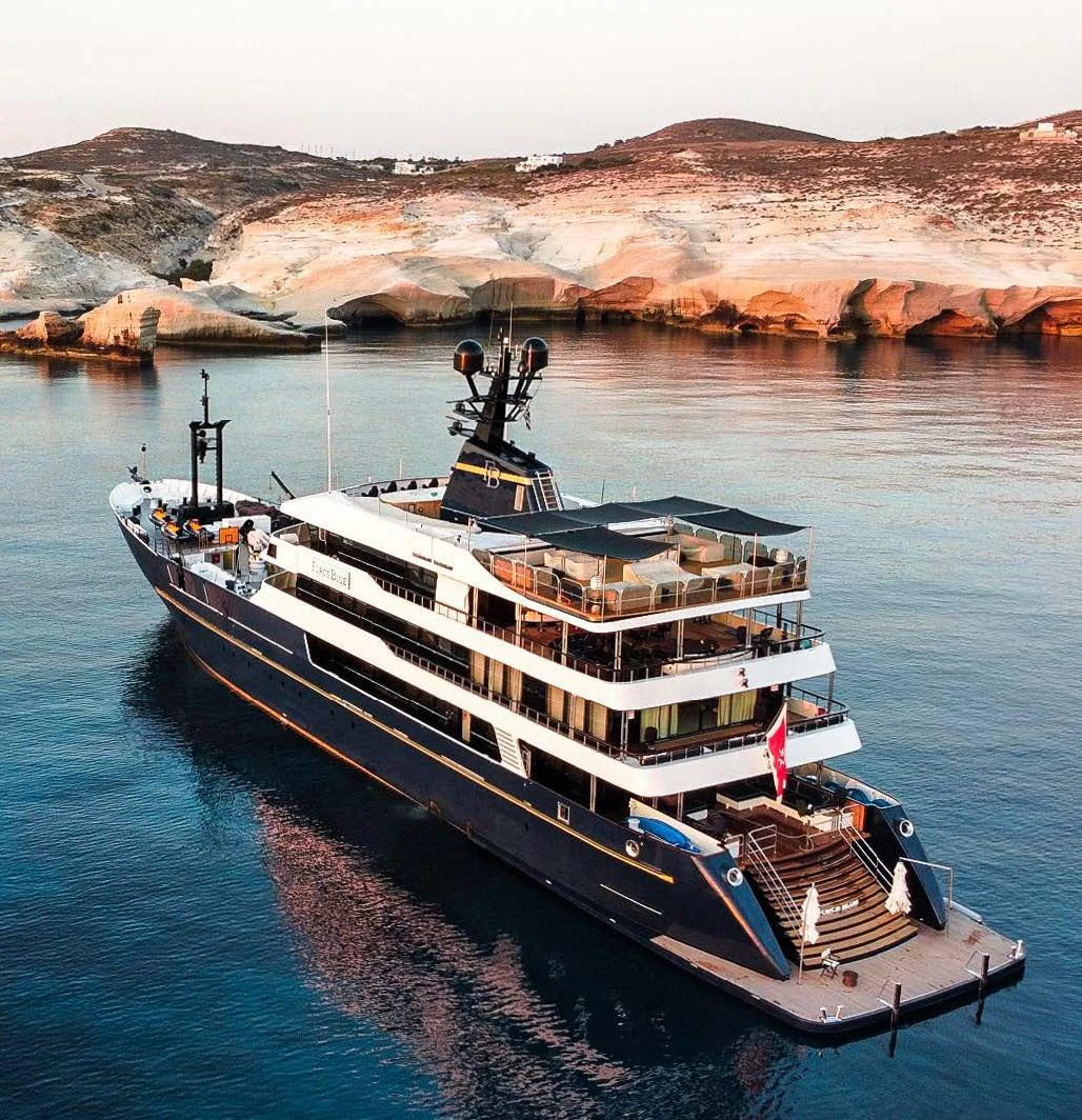 a boat on the water aboard FORCE BLUE Yacht for Charter