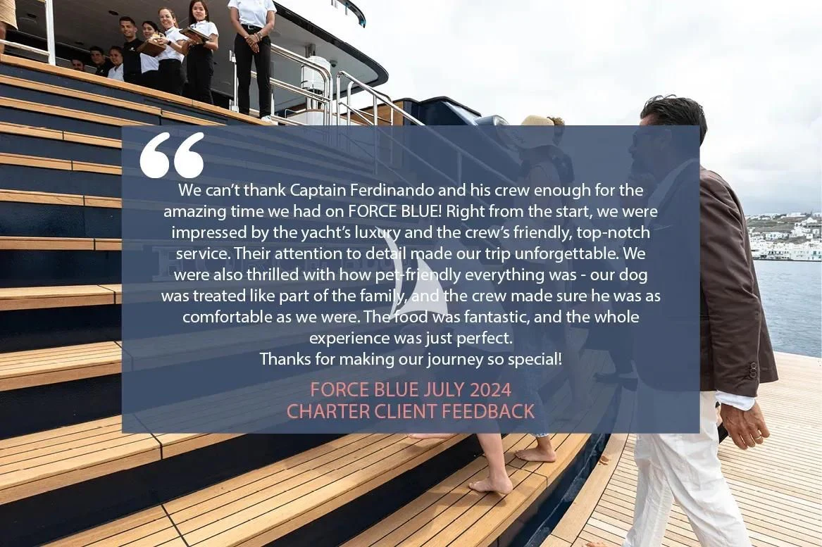 a sign on a boat aboard FORCE BLUE Yacht for Charter