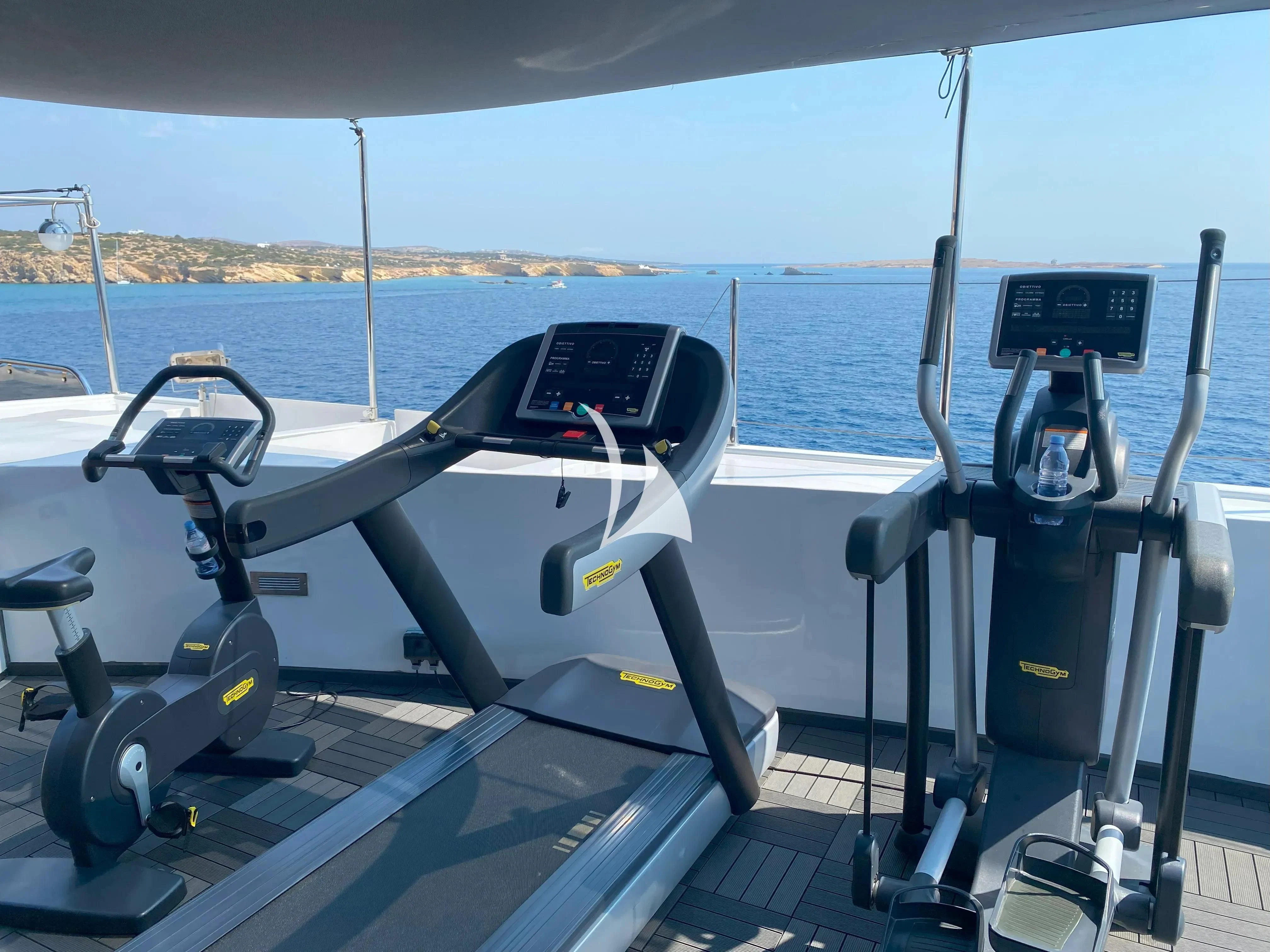 a boat on the water aboard FORCE BLUE Yacht for Charter