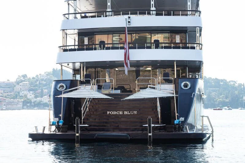 a boat on the water aboard FORCE BLUE Yacht for Charter