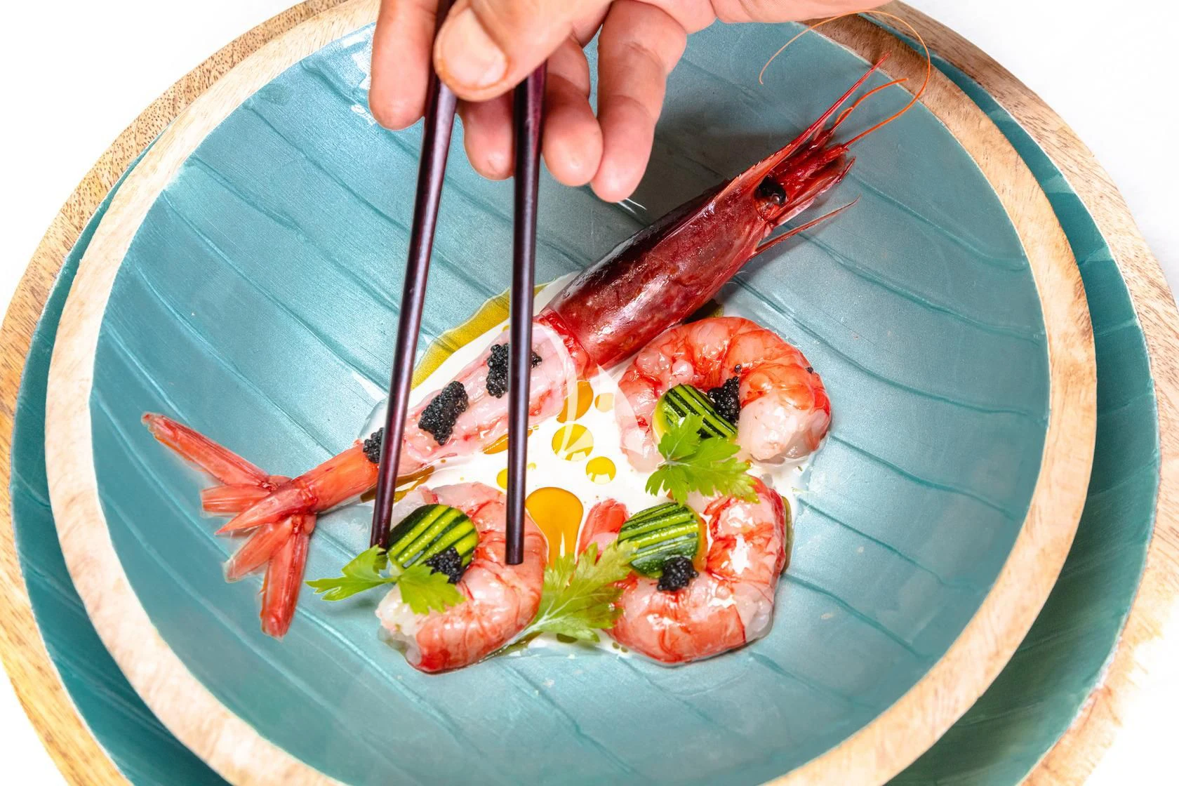 a plate of food aboard FORCE BLUE Yacht for Charter