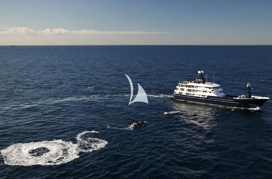 a boat and a boat in the water aboard FORCE BLUE Yacht for Charter