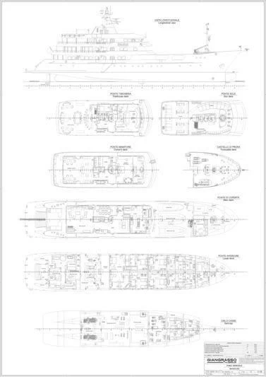 diagram aboard FORCE BLUE Yacht for Charter