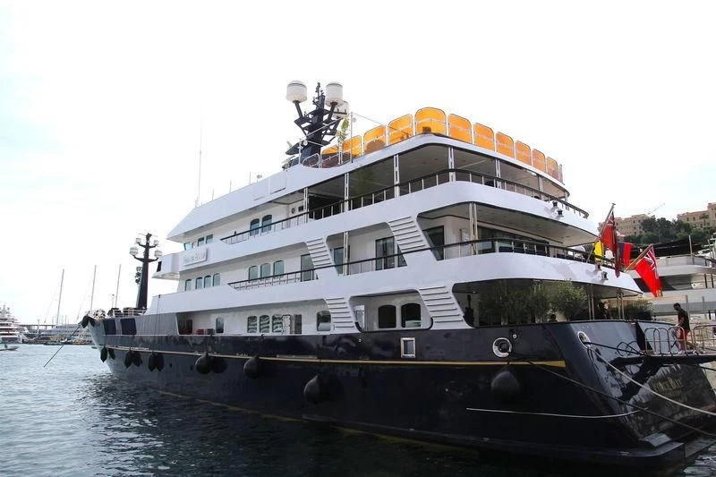 a large boat on the water aboard FORCE BLUE Yacht for Charter