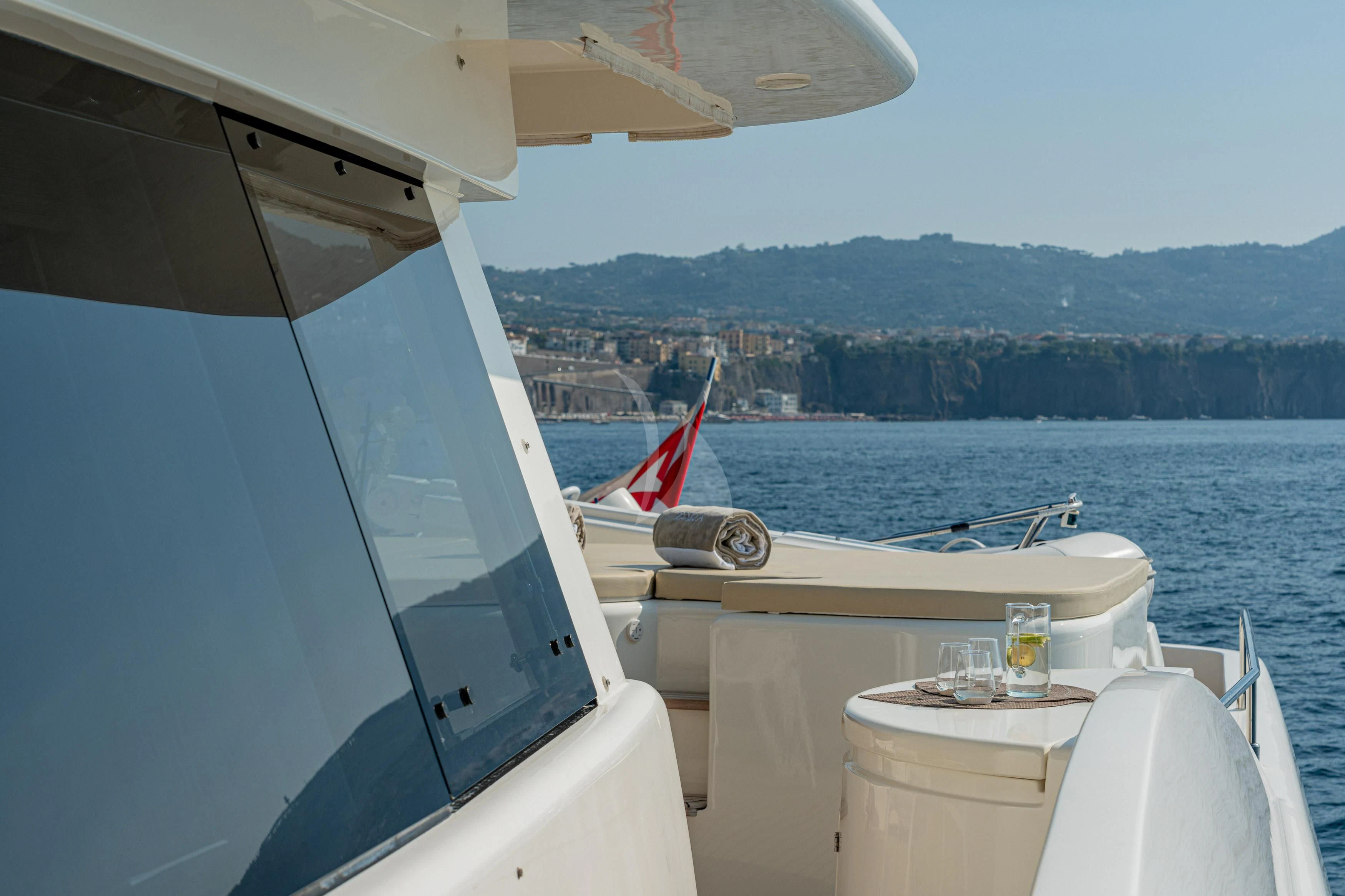 a boat on the water aboard EOLIA Yacht for Sale