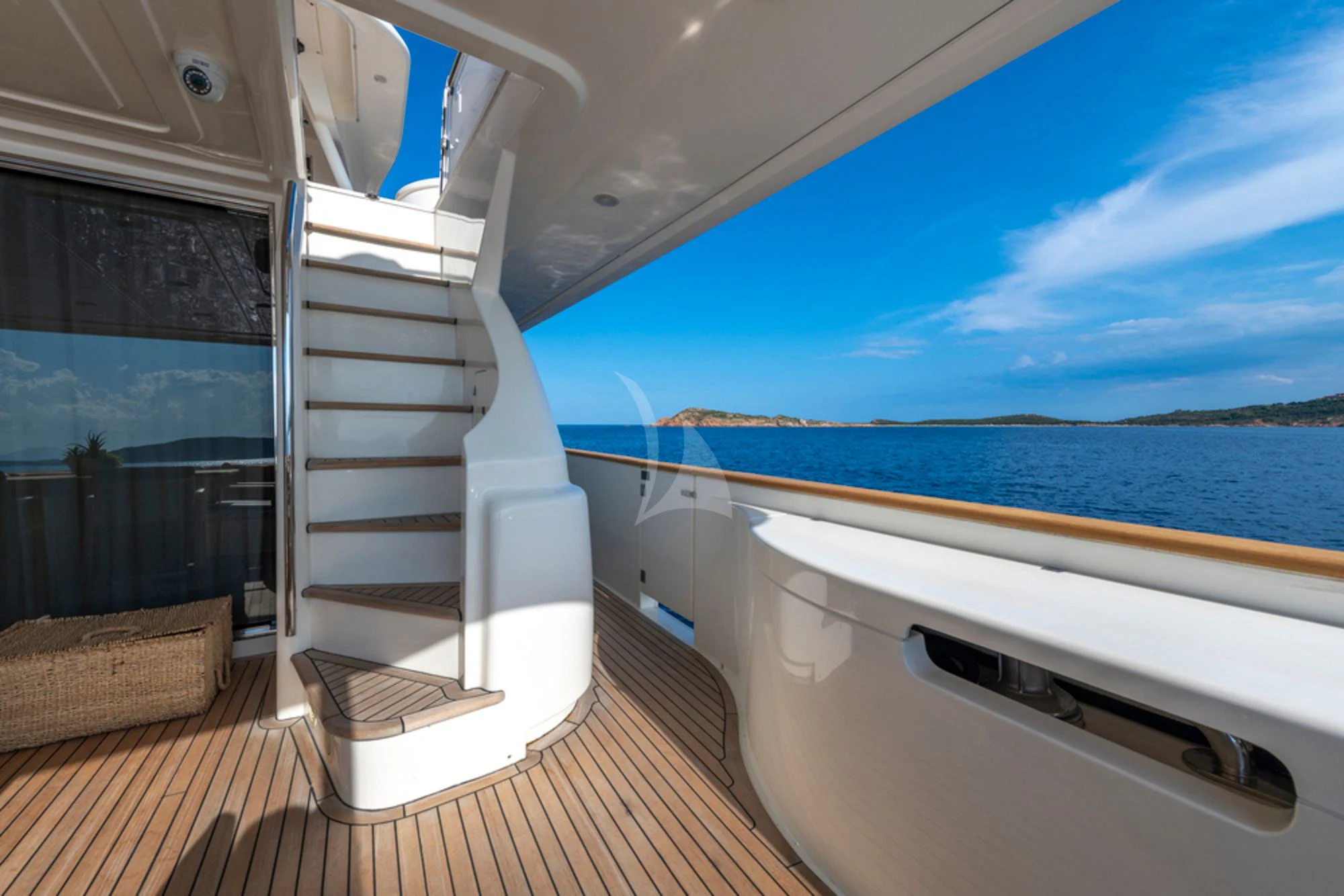 a boat on the water aboard EOLIA Yacht for Sale