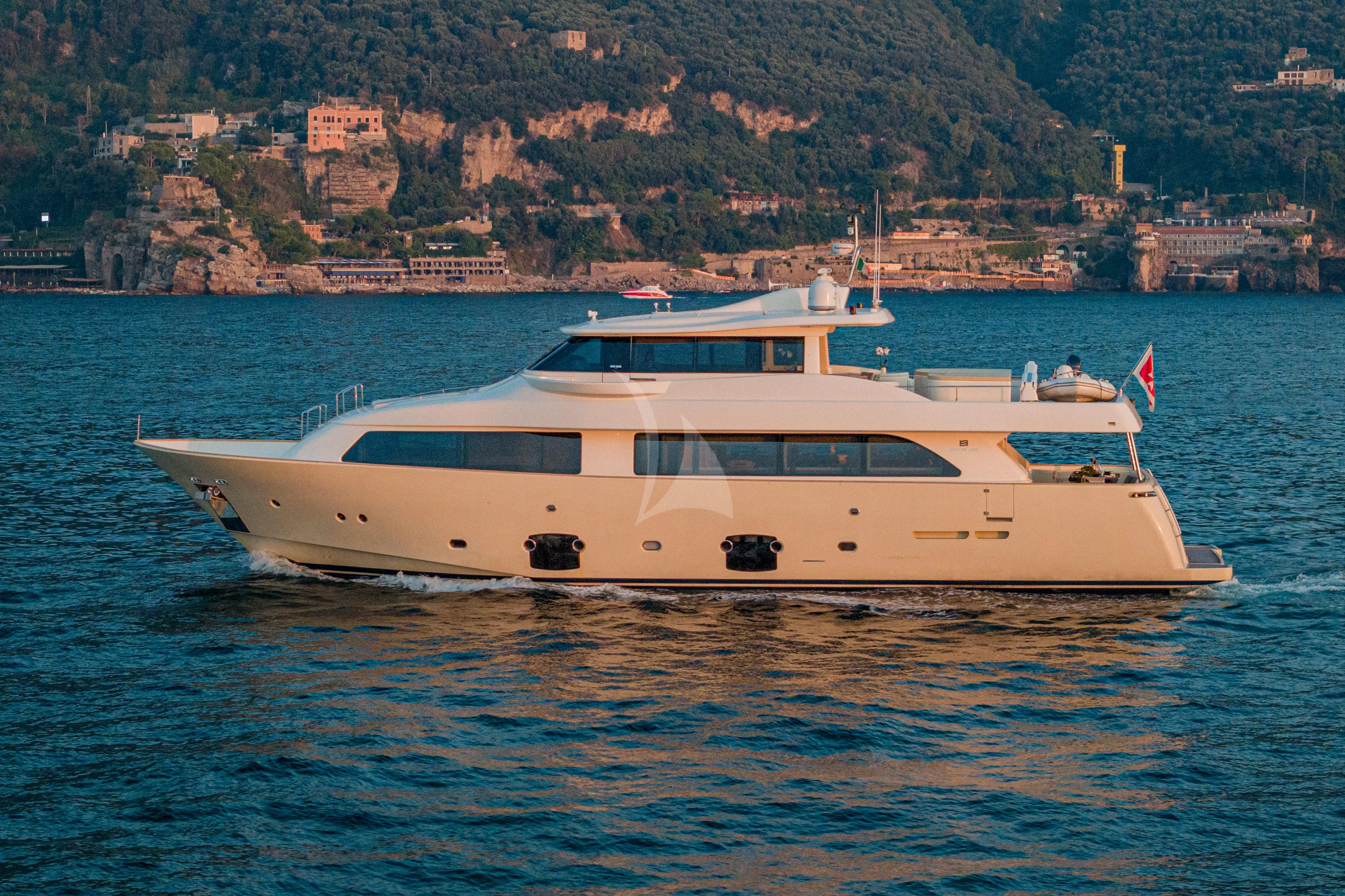 a boat on the water aboard EOLIA Yacht for Sale