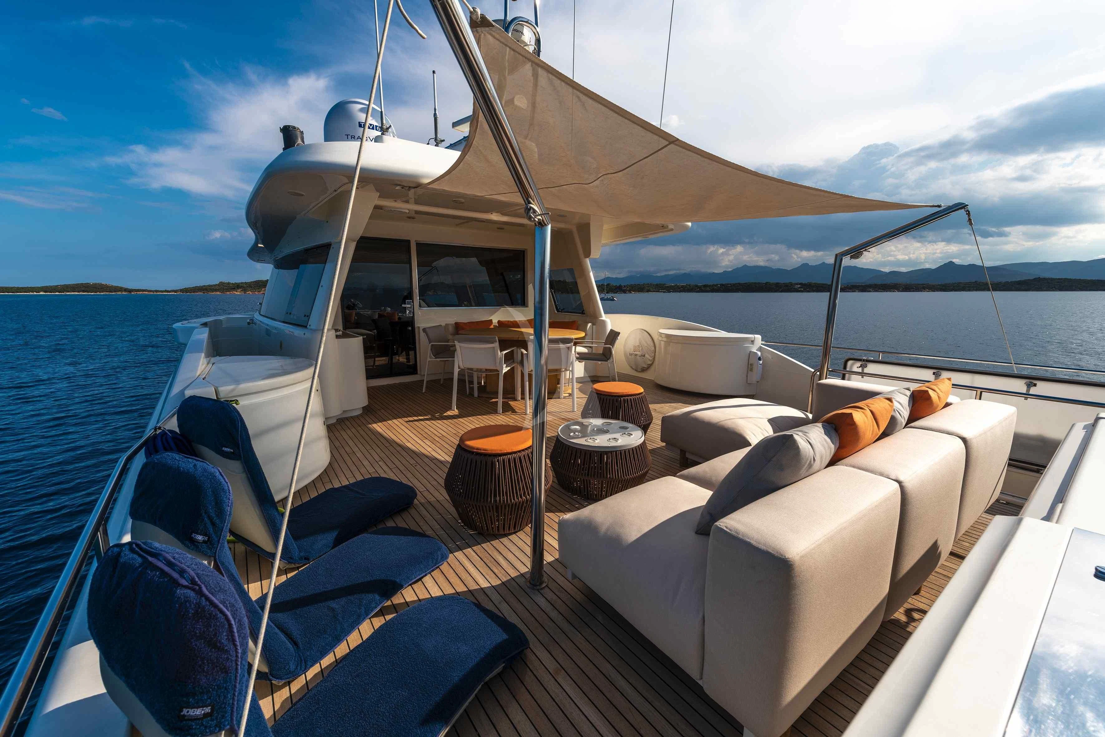 a boat on the water aboard EOLIA Yacht for Sale