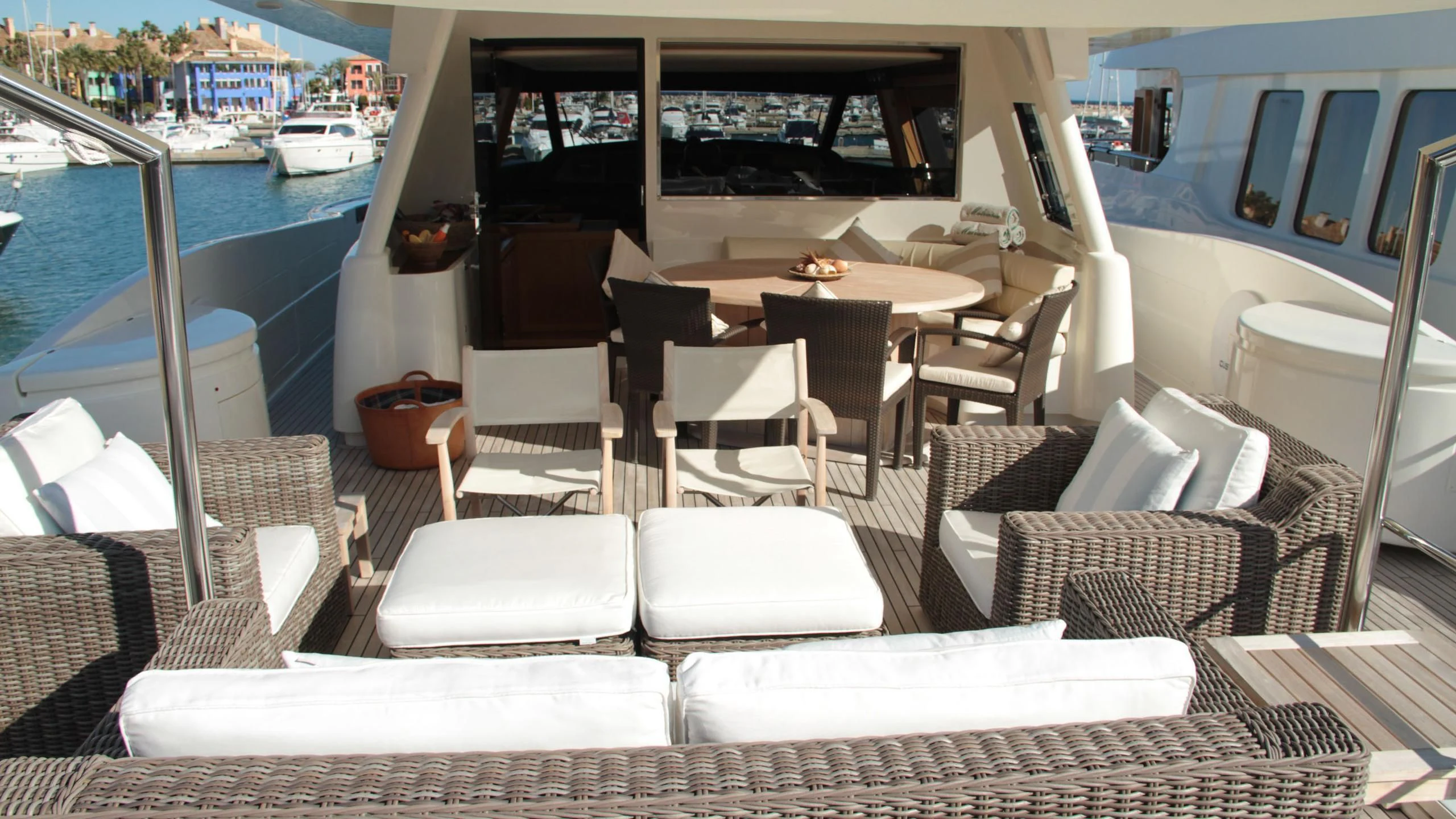 a boat on the water aboard EOLIA Yacht for Sale