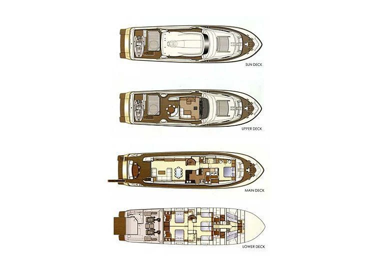 a couple of silver and gold rectangular objects with a white background aboard EOLIA Yacht for Sale