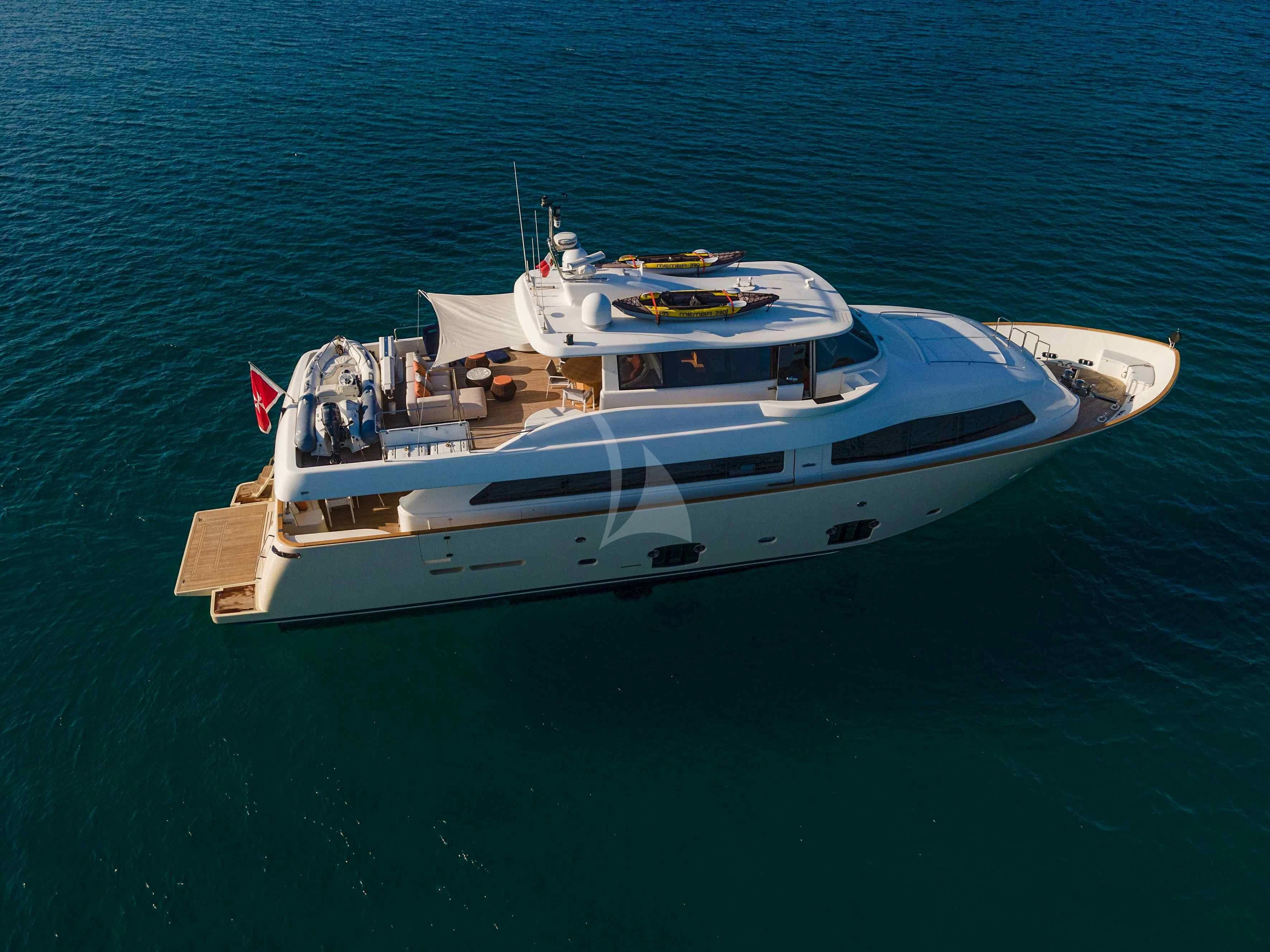 a boat on the water aboard EOLIA Yacht for Sale