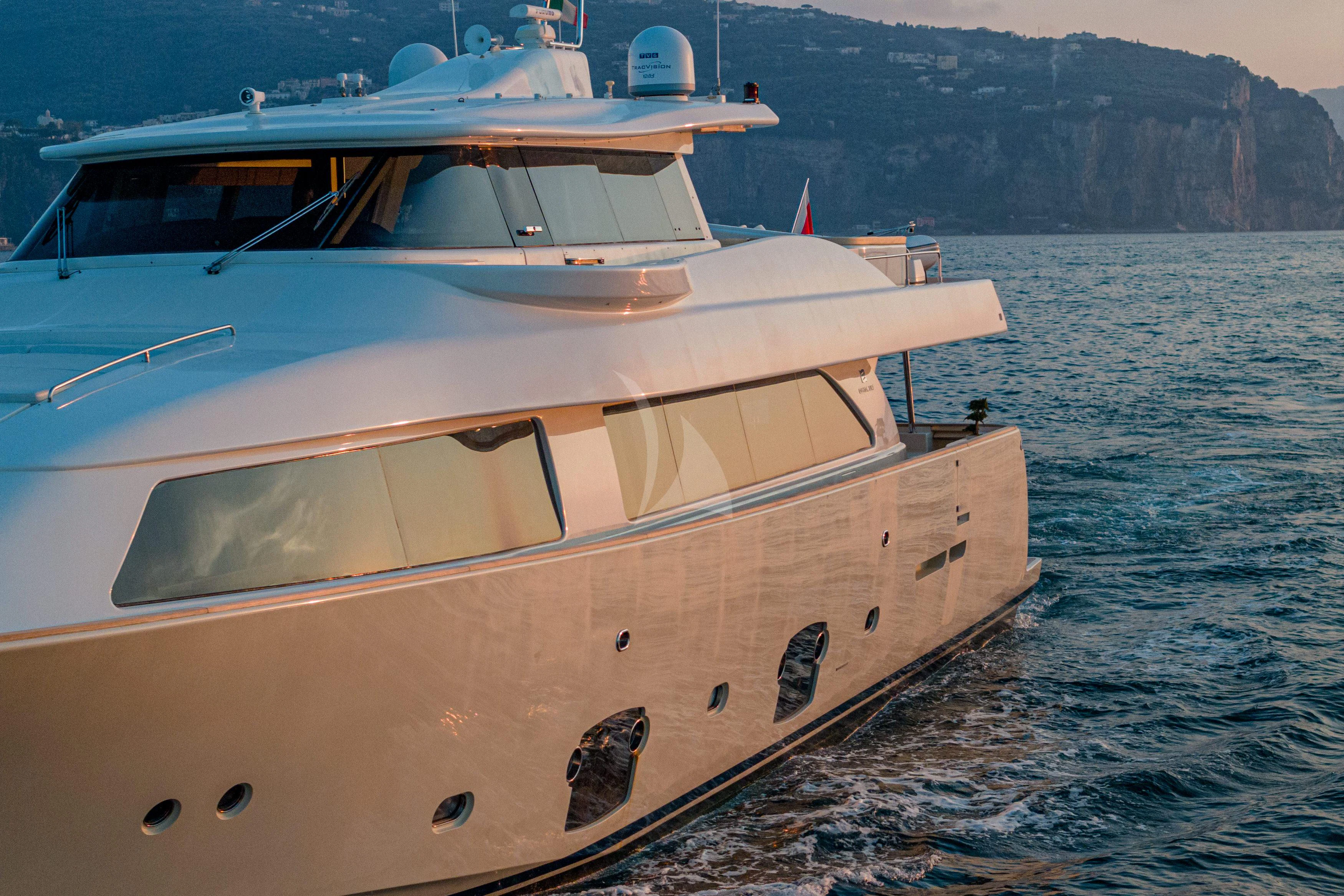 a boat on the water aboard EOLIA Yacht for Sale