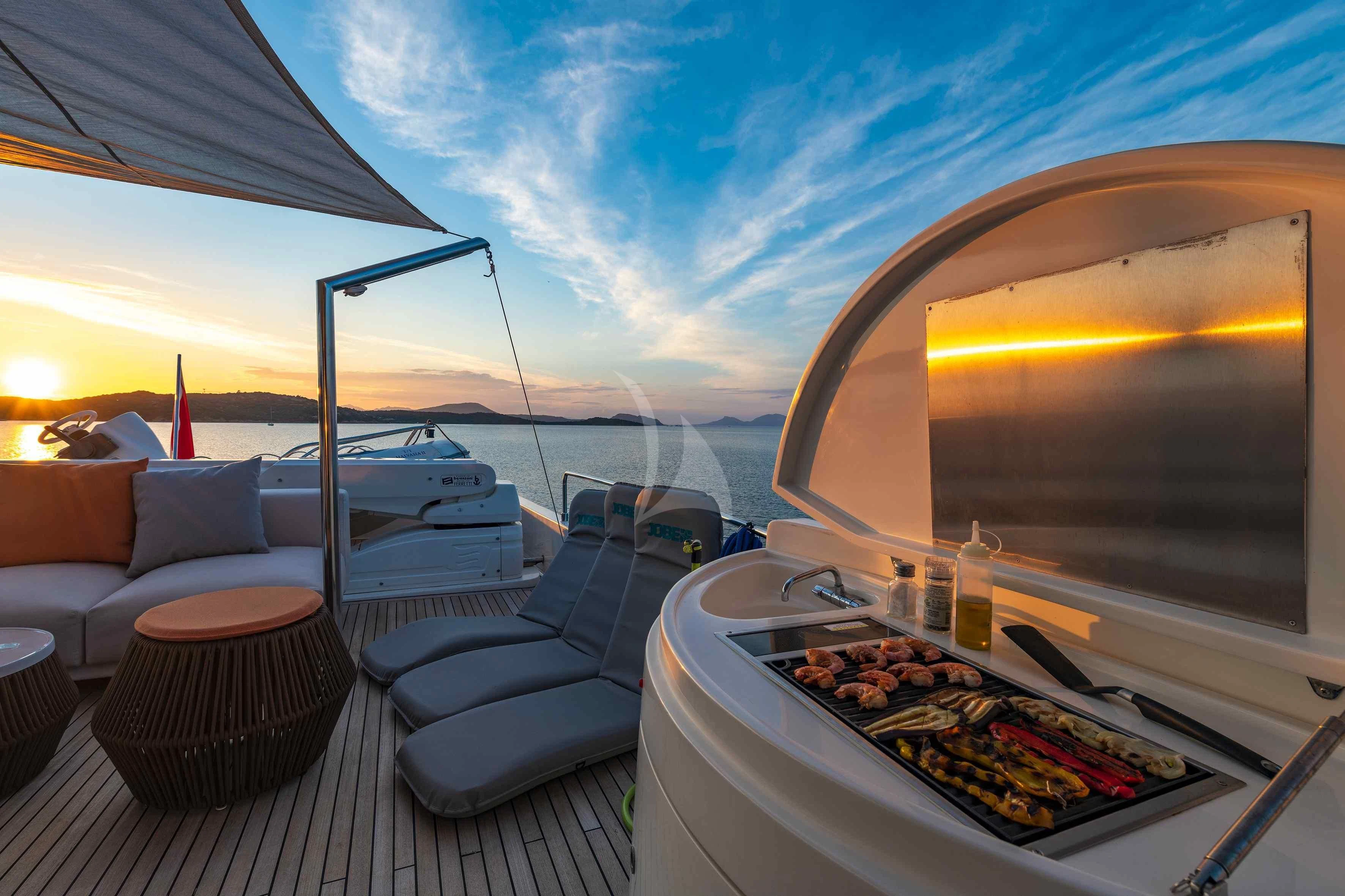 a boat on the water aboard EOLIA Yacht for Sale