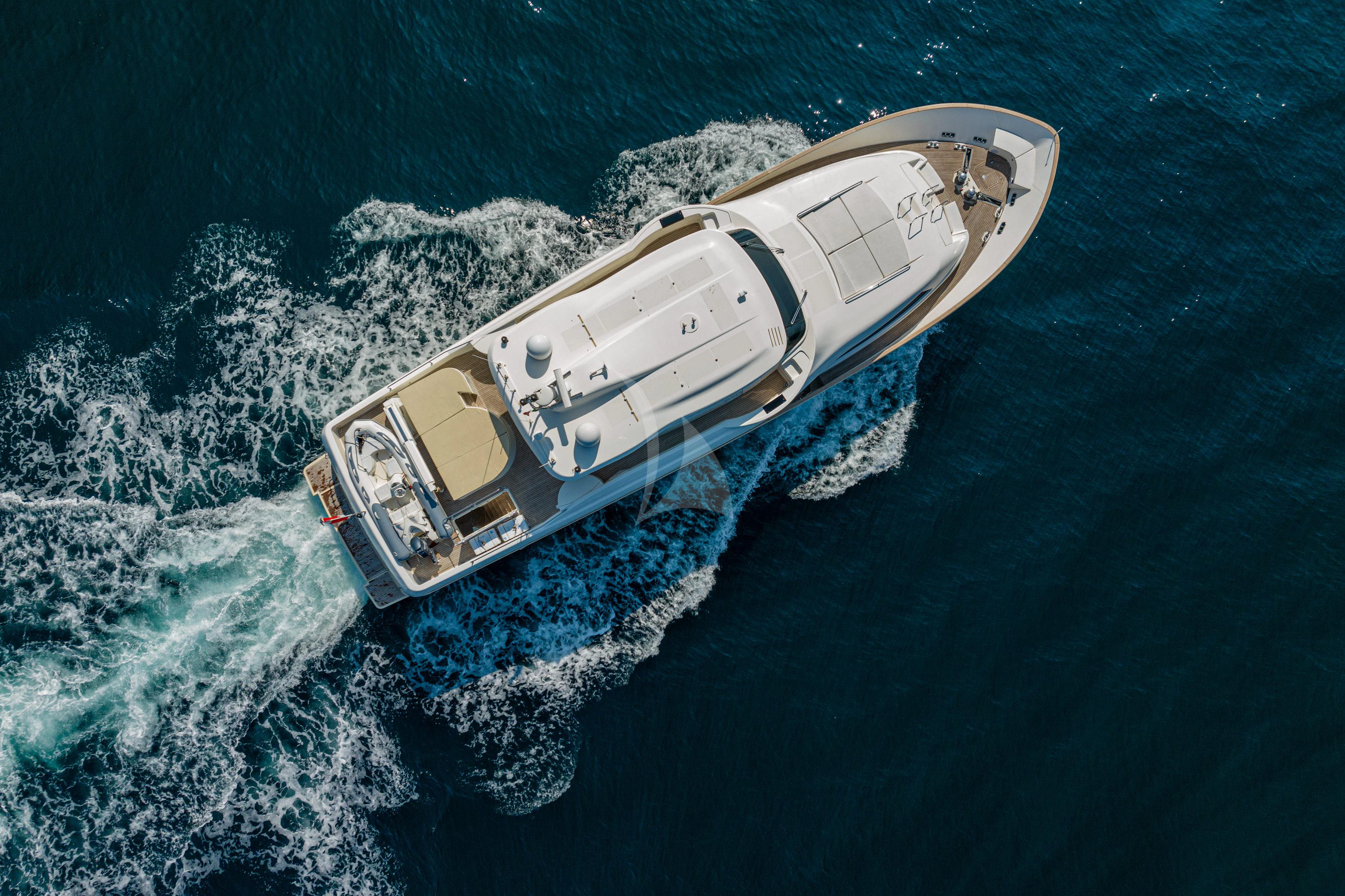 a boat on the water aboard EOLIA Yacht for Sale
