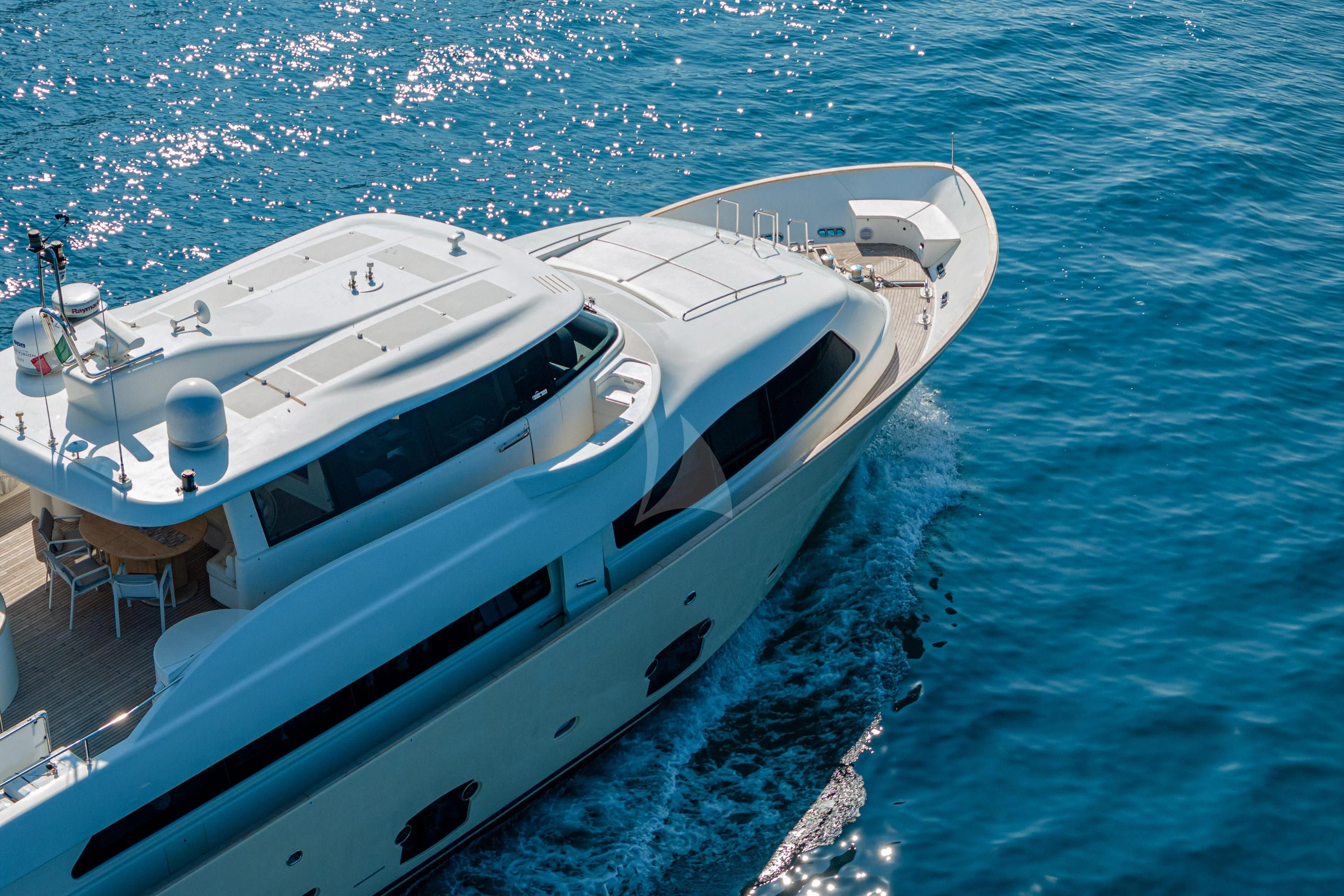 a boat on the water aboard EOLIA Yacht for Sale