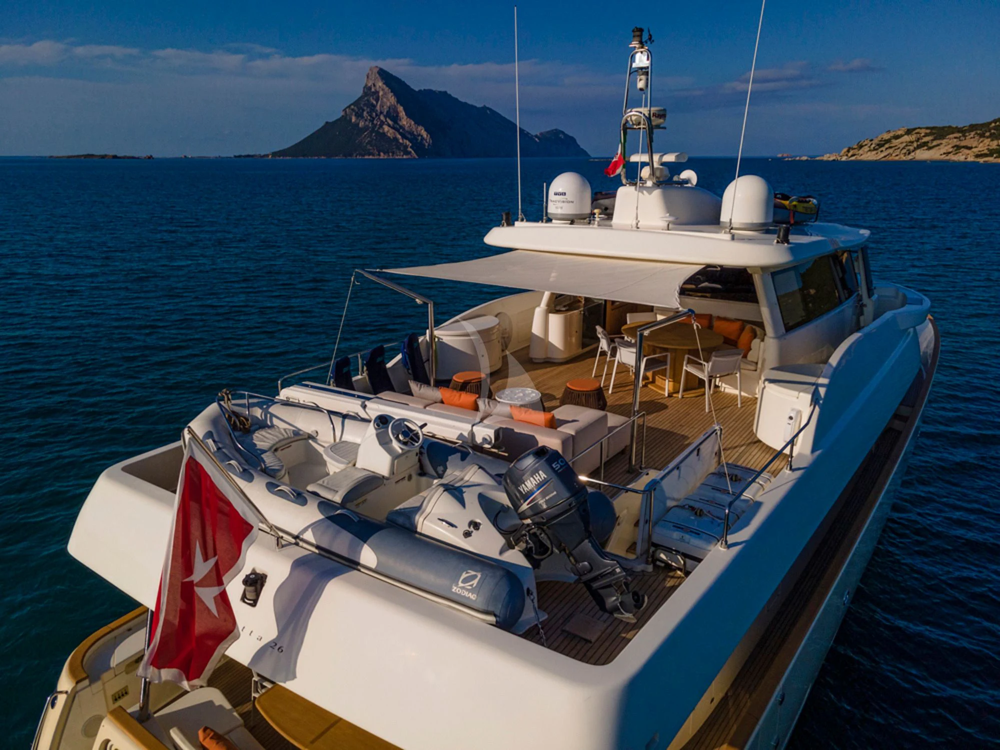 a boat on the water aboard EOLIA Yacht for Sale