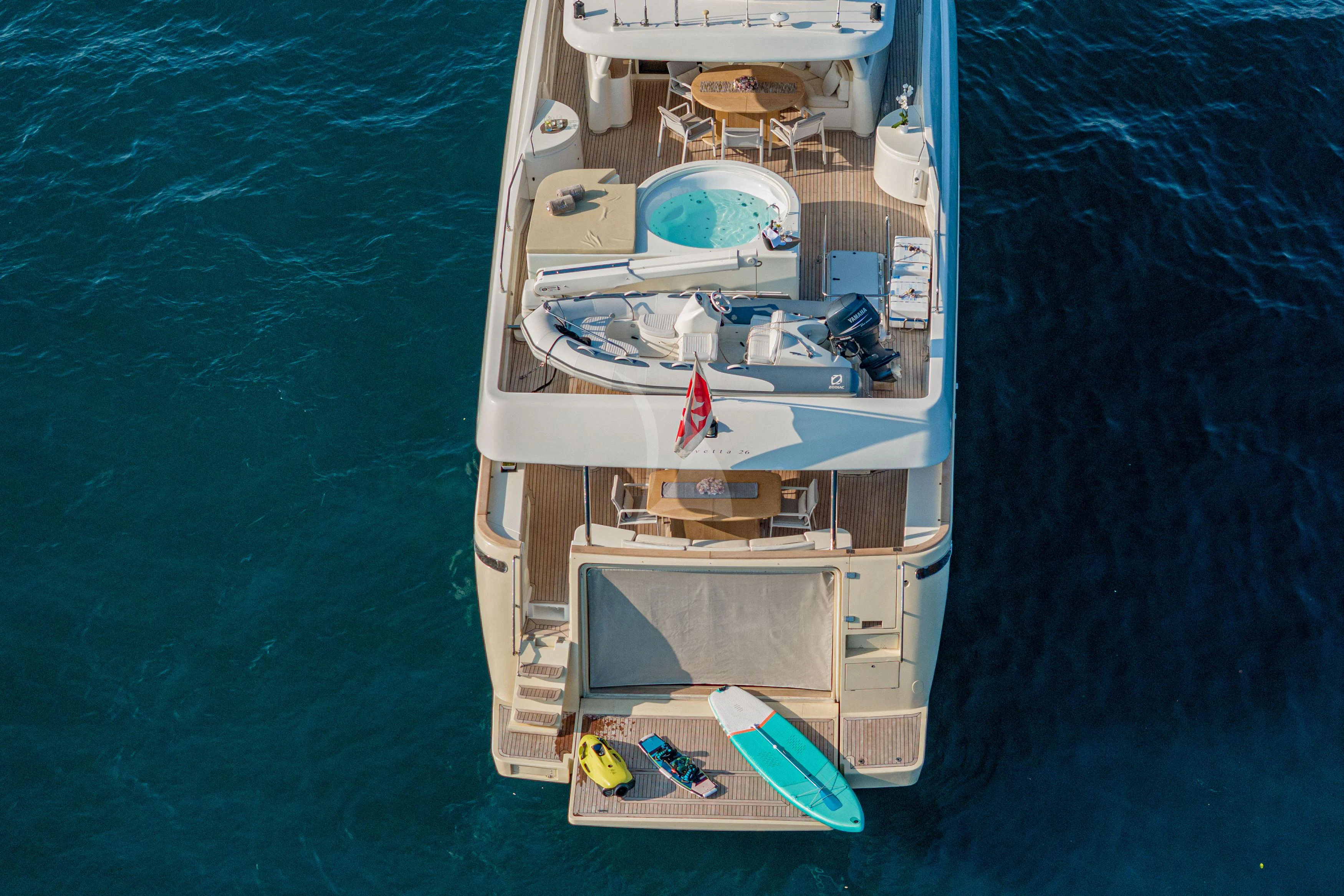 a boat on the water aboard EOLIA Yacht for Sale
