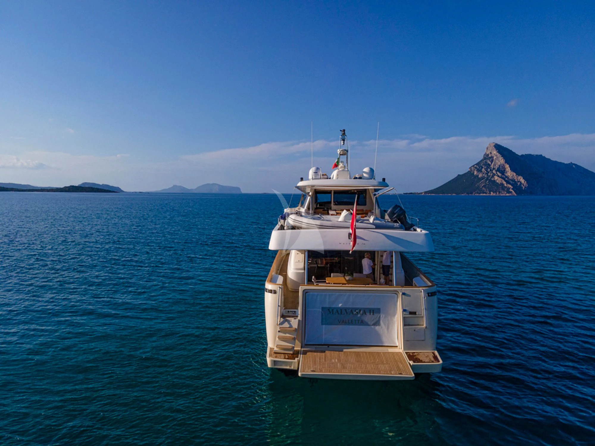 a boat in the water aboard EOLIA Yacht for Sale